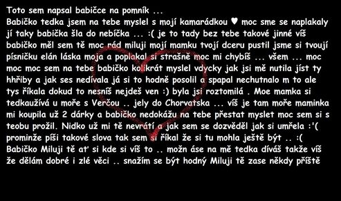 Autor: Kača Moravcová
Název: Pro tebe babičko ♥